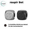 raupir Set of 2 embers for ashtray cubes, metal fire