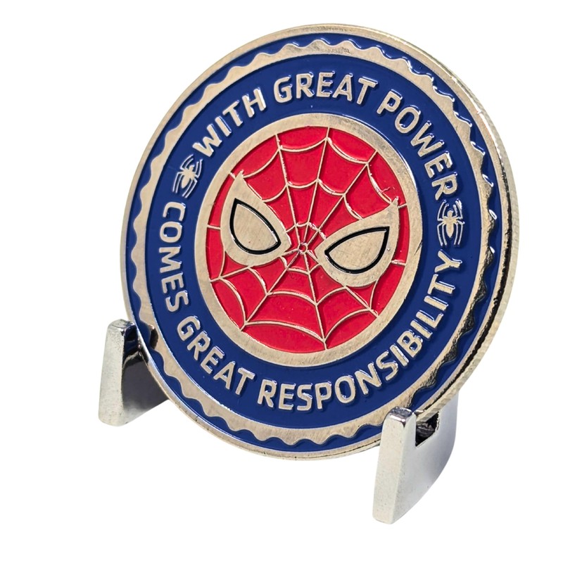 Military Challenge Coin Display Stand - Solid Metal with Anodized