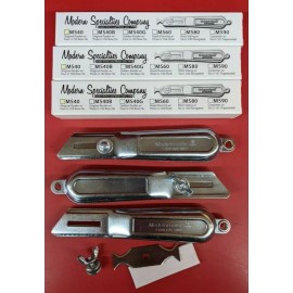 Modern Specialties 3 Roofers Knives with 4 Bowtie Blades each = 3 Handles + 12 blades Total