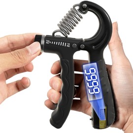 TattiOut TO24BB019 Hand Grip, 22.0 - 220.5 lbs (100 kg), 22.5 - 220.4 lbs (100 kg), 176.4 lbs (80 kg), 150.3 lbs (70 kg), 123.2 lbs (60 kg), Adjustable Load (Black Grip)