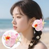 Pink Orchid Hair Clip for Women Girls Hawaiian Flower Clip