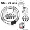 mizikuu Round Shackle Lock, 70 mm Padlock with Combination Code,