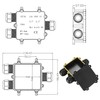 Newoutset IP68 Waterproof Junction Box, 3-Way Cable Connector, External Distribution