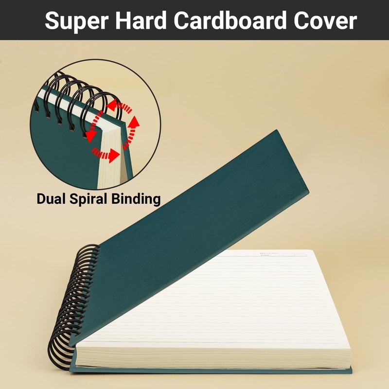 Yarotm Notebook A4 Lined - Spiral Notebook Diary 21 x