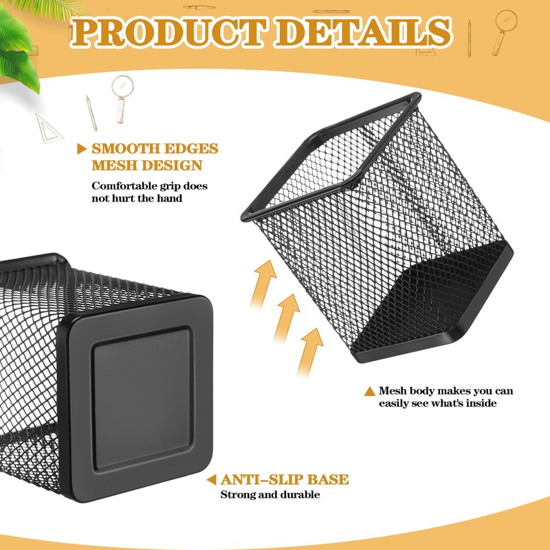 Colingmill 6 Set Slatwall Cups with Hook Black Metal Slatwall