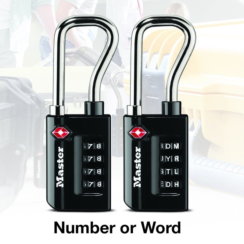 Master Lock 1.31 in. W Steel 4-Dial Combination Luggage Lock