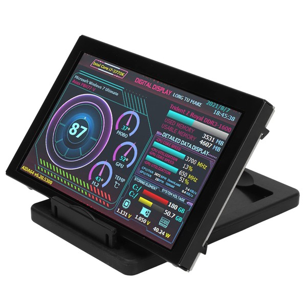5 Inch Computer Temp Monitor, Display USB Mini Secondary Screen,