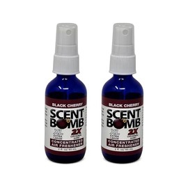 Scent Bomb Air Freshener Spray, Long-Lasting Odor Eliminator for Home & Car, Effective Deodorizer Spray for Kitchen, Bathroom, Fresh Room Spray & Smell Neutralizer, 2 oz, Black Cherry