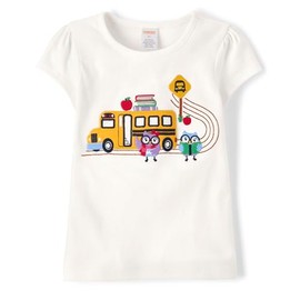 Gymboree,and Toddler Embroidered Graphic Short Sleeve T-Shirts,BTS Bus,3T