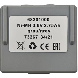 Giobbiy 68301000 68300900 3.6V 2750mAh Ni-Mh Battery for HETRONIC Remote Control Grey Rechargeable Battery (3.6 Volt, 2.75Ah, Rechargeable)
