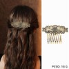 6 piezas de peinetas pelo vintage metálicas para mujer
