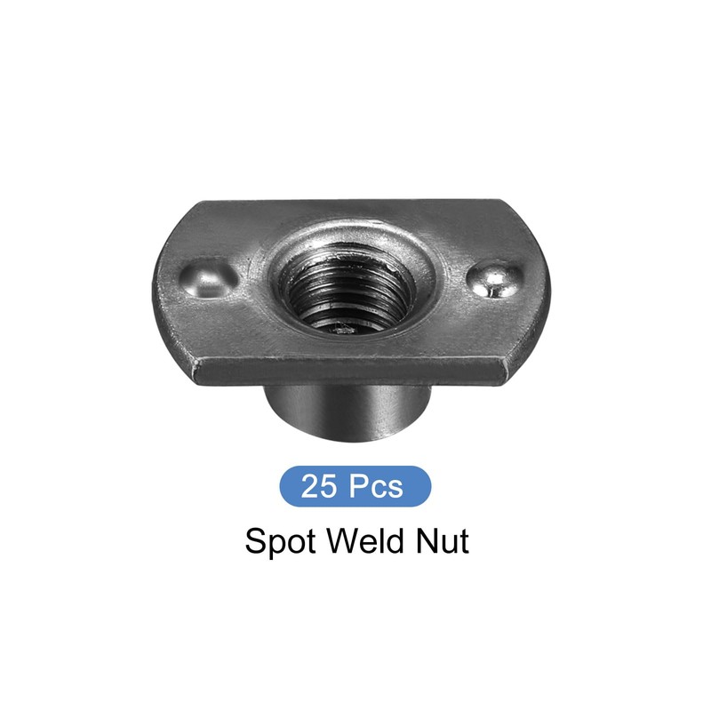 METALLIXITY Spot Weld Nuts (M8) 25Pcs, Carbon Steel Double Tab