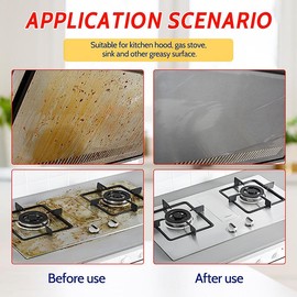 Liapu Multi-Purpose Cleaner 500ML Lemon Scented Spray Nozzle for Kitchen Oven Stove Range Hood Durable Cleaning Supplies Grease Remover Liquid Household Perfume:_1 PCS+Cloth 6
