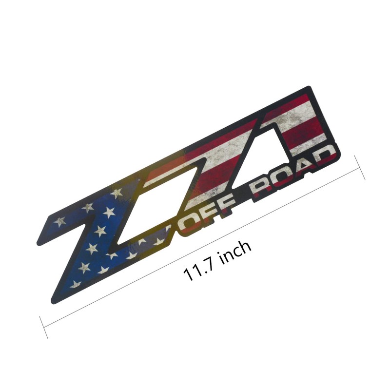 2Pc Z71 Off Road Decals Stickers Emblem Replacement for Silverado