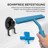 BADIONA Extendable Shower Squeegee, Black, White, Blue (Blue)