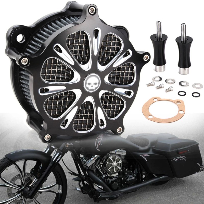 TWOM Air Cleaner Intake Filter For Harley Touring Road King