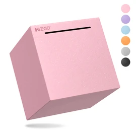 hizgo Adults Pink Piggy Bank, Stainless Steel Piggy Bank for Adults/Kids Must Break to Open, Unopenable Money Saving Box(4.72-inch, Pink)