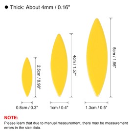sourcing map Ceramic Mosaic Tile, About 200g Teardrop Leaf Tile Mosaic Block for Handicrafts Artwork, Yellow