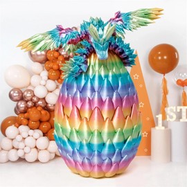 3D Printed Articulated Dragon Egg,Dragon Eggs with Dragon Inside,Candy Wing