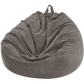 Nobildonna Bean Bag Chair Cover (No Filler) for Kids and Adults. Extra Large 300L Beanbag Stuffed Animal Storage Soft Premium Corduroy