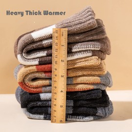 YZKKE 3Pack Mens Super Thick Wool Warm Socks - Soft Comfort Casual Crew Winter Socks