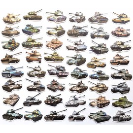 Funny Bulk Military Tank Stickers Army Tank Decals Kids Toy Sheet Tactical Armored Vehicle Graphics for PC Laptops Scrapbooks