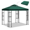 10x10 Canopy Replacement top Double Tiered Polyester Replacement Canopy for