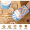 folkulture 1 Pair Short Silicone Oven Mitts, High Heat Resistant