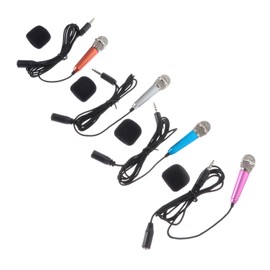 VICASKY 4pcs Portable Mini Microphones for Singing Sound Recording Compatible Laptop and Smartphones for Karaoke and Chatting