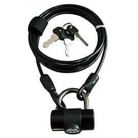 J&C 多機能ワイヤー錠 ＪＣ－０１９Ｗ ＢＫ ブラック