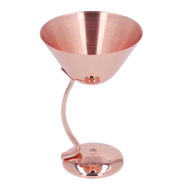 150ml Stainless Steel Martini Cocktail Glass Copper Plated Metal Wine