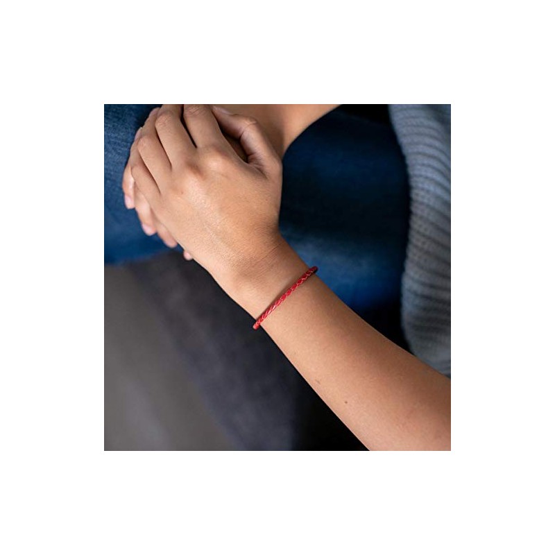 Materia #A57 925 Silver Beads Bracelet Men Women Leather Bracelet