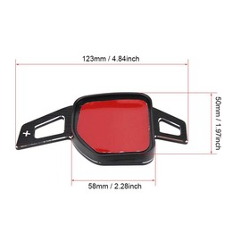 YHG Steering Wheel Shift Paddle 1 Pair Steering Wheel Shift Blade Control Lever Extension for A1 A3 A4 A6 A7 A8 Q5 Q7