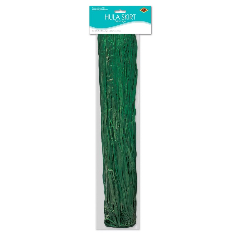 Beistle Extra Large Green Raffia Hula Skirt