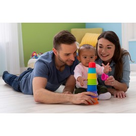 LAMAZE - Pile And Play Stacking Cups - Stacking And Nesting Toy Set - Stacking Cups for Babys - Colourful Toys of Babys, Multicoloured , From 0 Months +