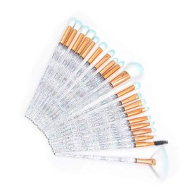 Unicorn Make Up Brush Set with Blending Brush Eyebrow Brush Eye Shadow Brush Blusher Brush Concealer Brush Lip Brush 20 Items