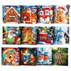 12 Pack 5D DIY Diamond Painting Christmas Cards, Christmas Manual Greeting Cards with Diamond Painting Tools and Envelopes, Christmas Thanksgiving New Year Greeting Cards for Family Friends (Style A)