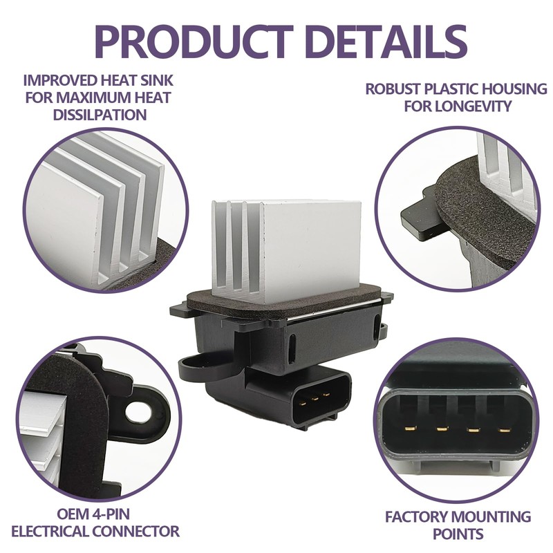 HVAC Blower Motor Control Module Resistor - Compatible with Ford