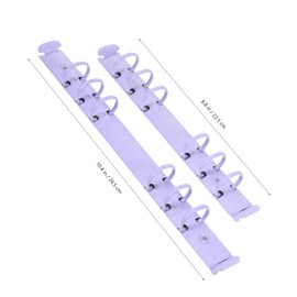 Operitacx 2Pcs slico büromaterial Abnehmbare Binder-Clips sichtmappen ordnee Notizbuch Binder bindende Rückenkämme Binder Büroklammern Papiermechanismus Bindekämme Aluminiumlegierung Violett