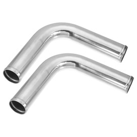 ACROPIX OD 2" 51mm Leg Length 6" 152mm Car Aluminum Alloy Tube Intercooler Pipe 90 Degree Bend Elbow Air Intake Joiners Tubing - Pack of 2