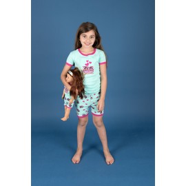 Leveret Shorts Kids & Toddler Pajamas Matching Doll & Girls Pajamas 100% Cotton Pjs Set (Owl,8 Years)