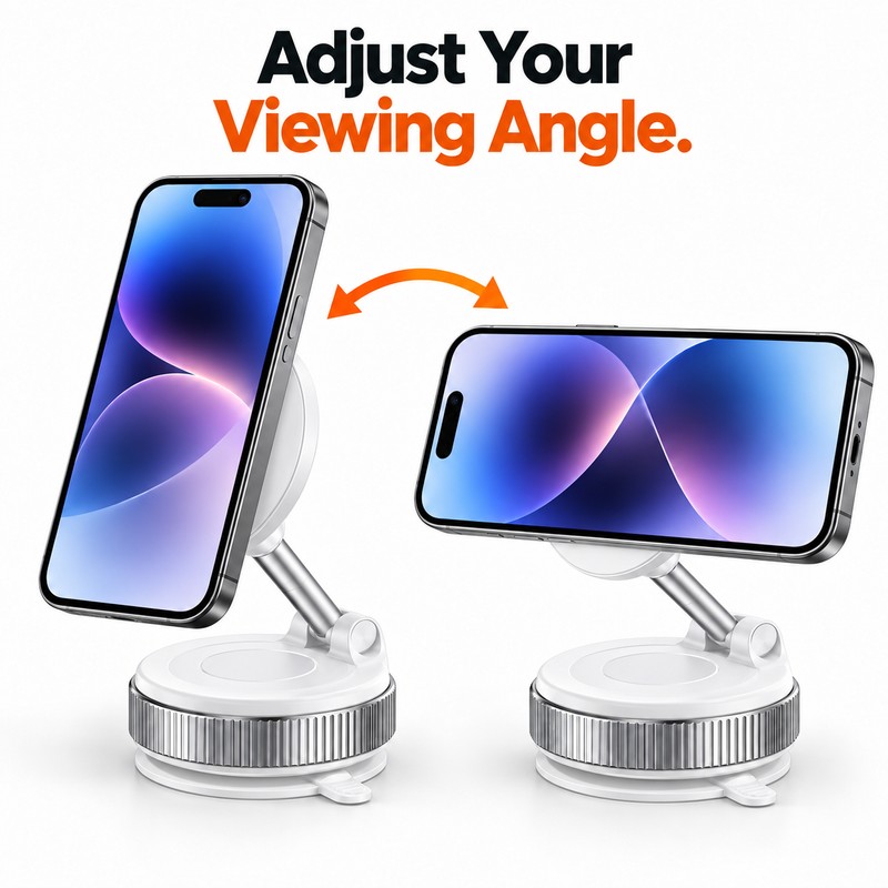 Magnetic Car Phone Mount for GPS Navigation – Foldable 360°
