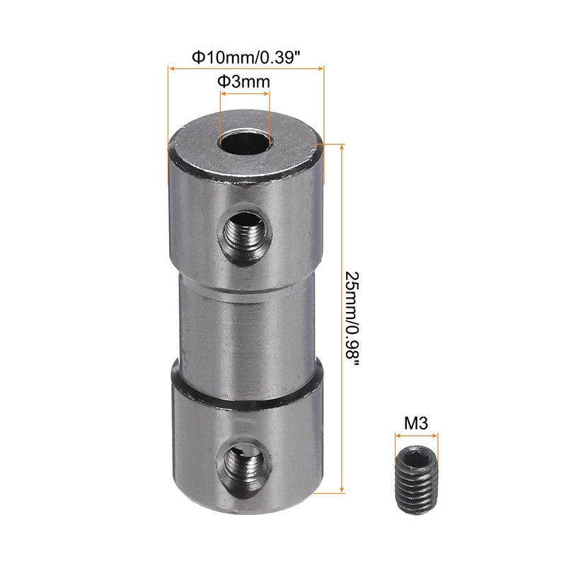 QUARKZMAN Shaft Coupling Connector with Bore of 3 mm -