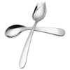 Healvian 2sets Small Stainless Steel Spoons Set Angled Eating Utensils