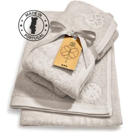 Liebenstein® [Set of 2 Premium Sauna Towels, Beige, 70 x 200 cm, Made of Finest Cotton with 625 g/m², Exceptionally Soft and Absorbent