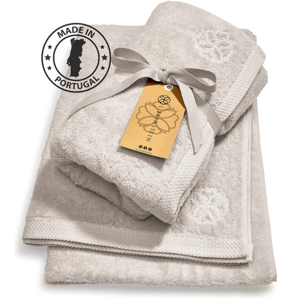 Liebenstein® [Set of 2 Premium Sauna Towels, Beige, 70 x