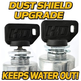 HD Switch Starter Ignition Key Switch Replaces Cub Cadet 1861 1862 2082 2084 2086 2130 2135 2140 2146 2150 Upgraded to Soft-Grip Umbrella Key - Includes 3 Keys and Free Carabiner