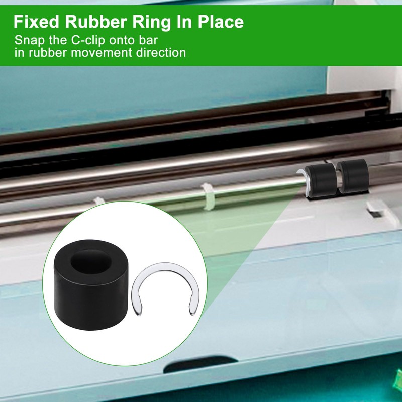 8pcs Rubber Roller Resolution for Cricut Maker and 8pcs Rubber