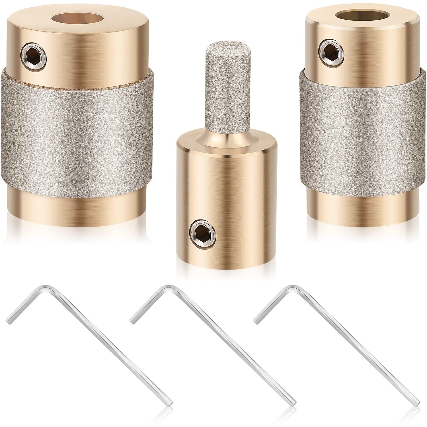 Glass Grinder Bits - Diamond Drill Set, 3 Sizes (1 Inch, 3/4 Inch, 1/4 ...