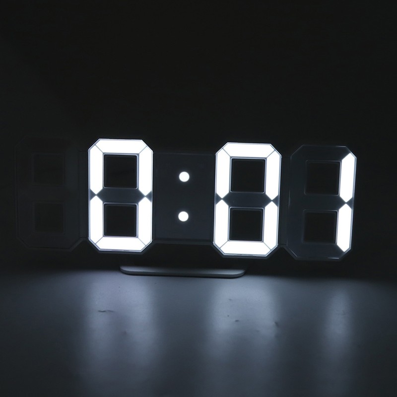 3D LED Digital Clock Bedroom Desktop Snooze Alarm Clock Home